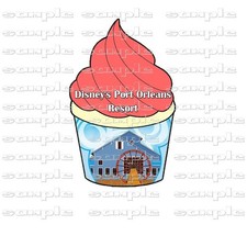DISNEY Cupcake Port Orleans Resort rea Scrapbook Page Paper Piece die cut