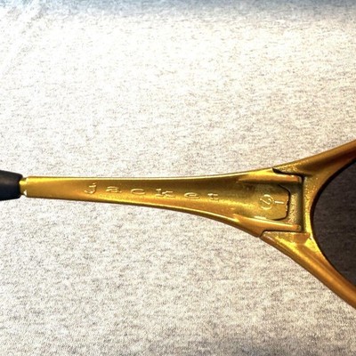 oakley eyejacket 90s 美品　アメ製　archive 着画あり OAKLEY EYE JACKET MUSTARD 90S NEW, UNUSED SUNGLASSES M-C82A