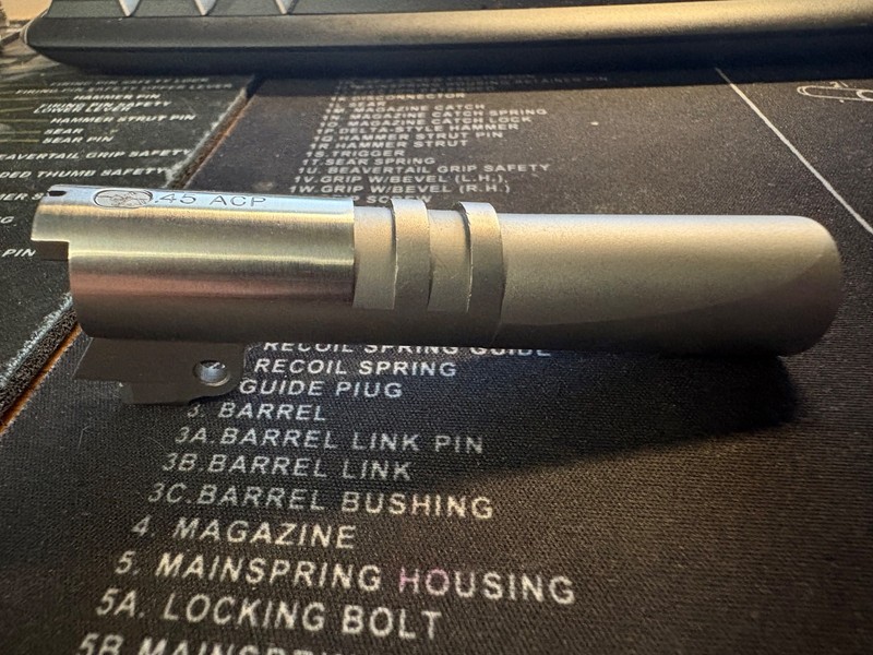 .45 ACP 1911 PARA Ordnance Officer Barrel 3.5" Stainless Ramped Match