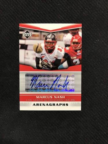 2005 Upper Deck AFL #MN-A Marcus Nash Las Vegas Gladiators Arenagraphs AUTO