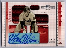 2004 Donruss Timelines Baseball Boys of Summer Marty Marion AUTO CARDINALS