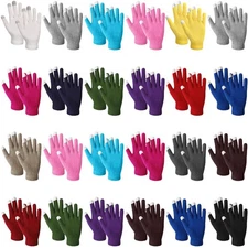 24 Pairs Winter Gloves Warm Touchscreen Homeless Gloves Stretchy Knit Multico...