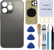 OEM Rear Back Glass Replacement Compatible with iPhone 14 Pro Max Space Black