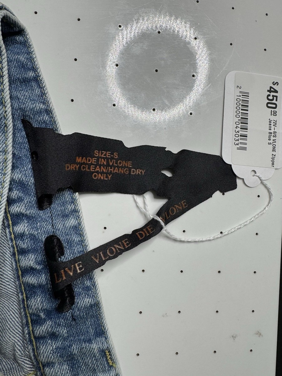Vlone Zipper Jeans Blue | eBay