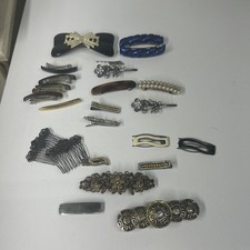 VTG Unmarked Hair Clip Pins Lot Of 24 Pieces