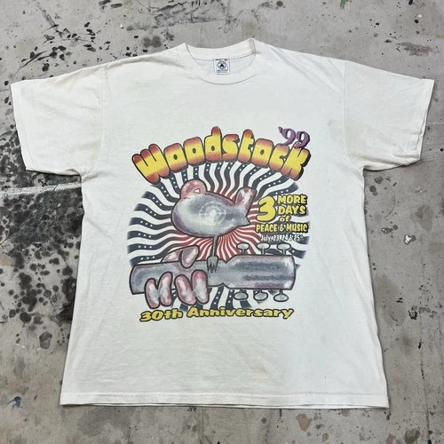 Vintage 90s Woodstock 1999 Festival Concert T Shirt Men XL L 1990s vintage concert t-shirt, vintage, size XL, single stitch, B+ condition