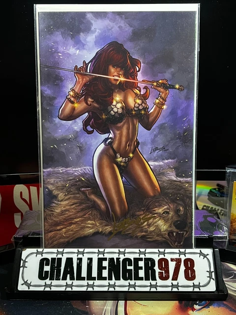 Immortal Red Sonja #4 LOBOS SIGNED VIRGIN w/ COA