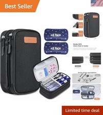 Insulin Cooler Travel Case, Double Layer Medicine Kit Diabetes Travel Case, Port