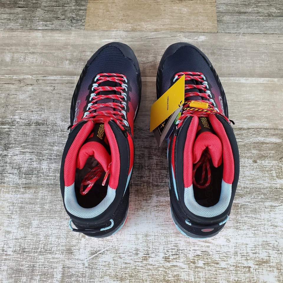 Zapatos de senderismo Asolo Eldo GV ML para mujer talla 7,5 Celadon rojo amapola con cordones parte superior baja Foto 4 de 4