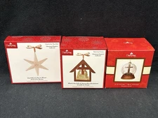 Christmas Ornaments 3 DaySpring(God Is For You Star, Nativity Cross, 3:16 Globe)