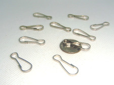 10 SILVERTONE Lanyard Snap Spring Hooks Lanyard Clasp Zipper Pull 23mm .90in.