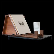 Crosley Wood Record Storage Display Stand Holds up to 30 Albums New in Box