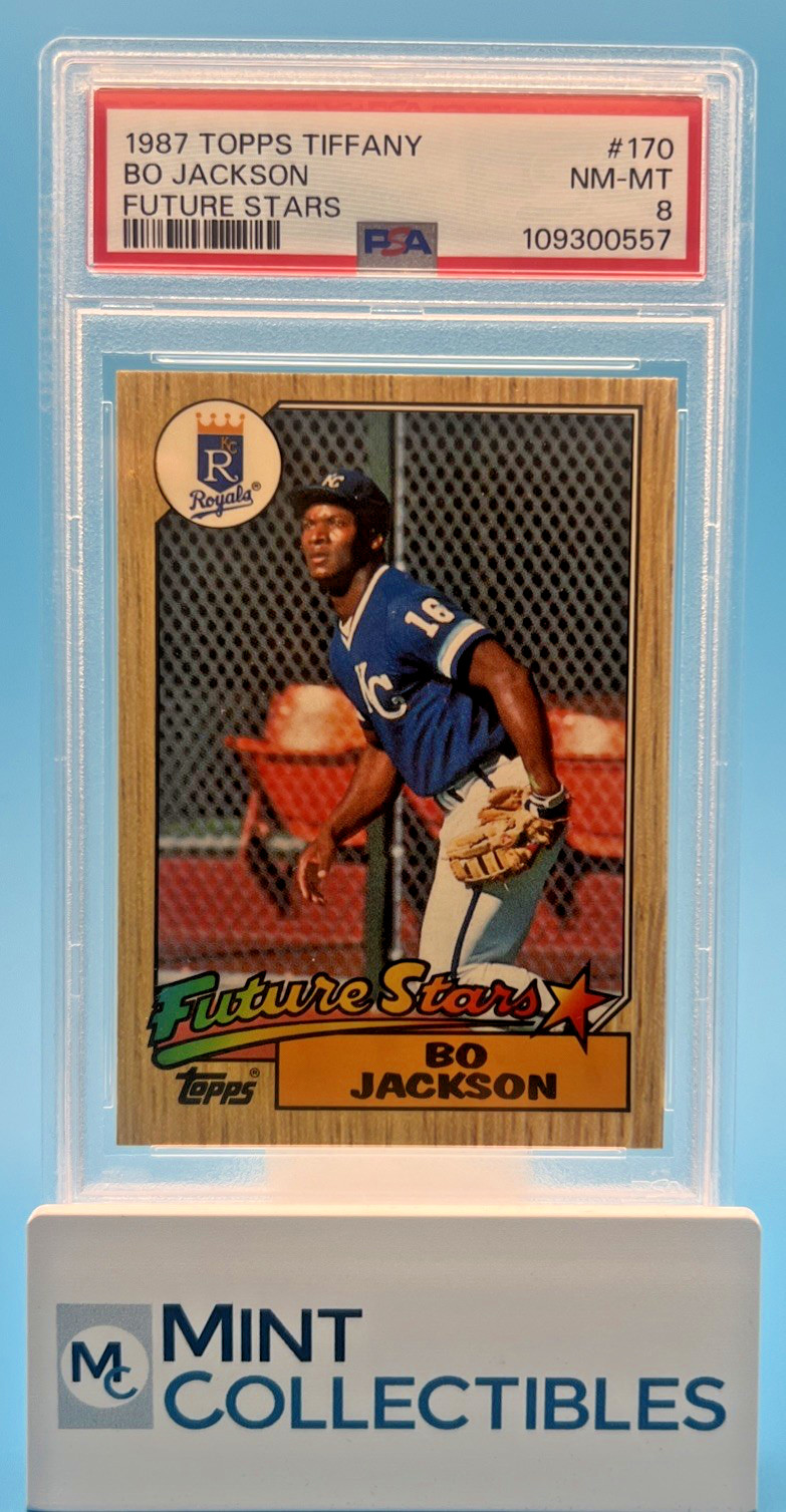 Bo Jackson 1987 Topps Tiffany #170 Future Stars PSA 8 KC Royals