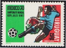 Uruguay A-372 1970 Coupe Du Monde De Football MNH