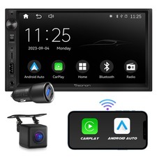 7" QLED Android Auto 2DIN Car Stereo Head Unit Wireless Apple CarPlay Hands Free