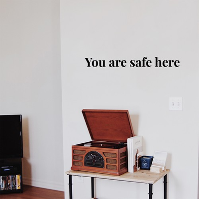 #ad #ad You are Safe Here Black 3quot; x 29quot; Wall Art Decal Vinyl Sticker $11.04