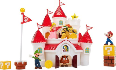 #ad Super Mario Nintendo Deluxe Kingdom Castle Wall Display amp; Playset with 5 2... $45.26