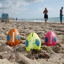 Wave Runner MEGA Football Solid Water Skipping Bouncing Ball Color Variety