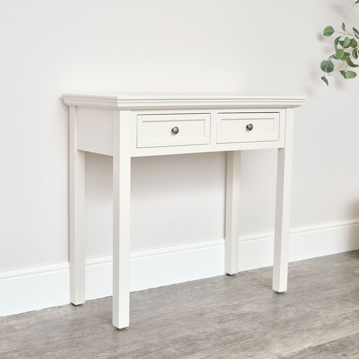 Ivory 2 Drawer Console / Dressing Table - Daventry Ivory Range