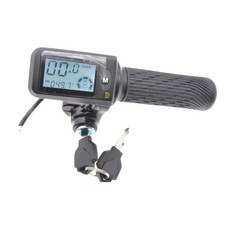 Throttle Grip Set For EBike With Larger LCD Display 36V 48V 60V 6 Pin 8 Pin