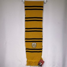 Harry Potter Hufflepuff CineReplicas Yellow Black Striped Scarf NWT