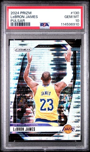 2024-25 Panini Prizm LeBron James #130 Pulsar Prizm PSA 10 “Chalk Toss” LOW POP