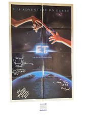 E.T. The Extra Terrestrial Cast Autographed Original Poster w Quotes Exact Proof