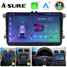 Android 14 Autoradio CarPlay GPS Navi Für VW Golf 5 6 Passat Touran Caddy Jetta