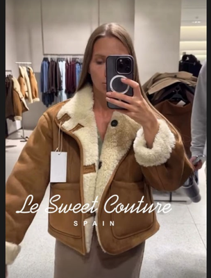 ZARA WOMAN NWT FW25 REVERSIBLE DOUBLE-FACED JACKET CAMEL 6318/254