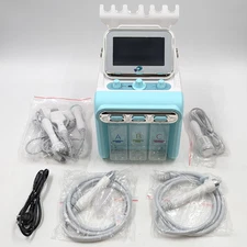 H2o2 Small Bubble 6-in-1 Facial Machine (W05X) W/ Attachments - Blue