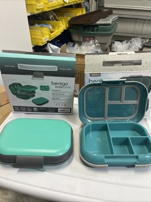 2 Pack Bentgo Kids Chill Lunch Box, 4 Compartments Removable Leak Proof Ice Pack