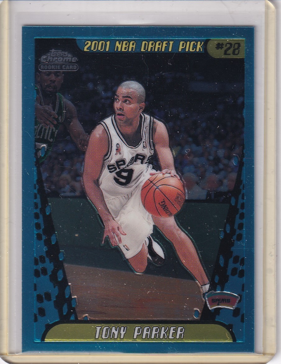 Tony Parker Rookie San Antonio Spurs 01-02 Topps Chrome #155