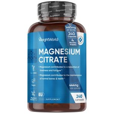 Magnesium Citrate 240 Capsules 440mg for Bones & Teeth Muscle Energy Supplement 0.17 per thousand milligrams
