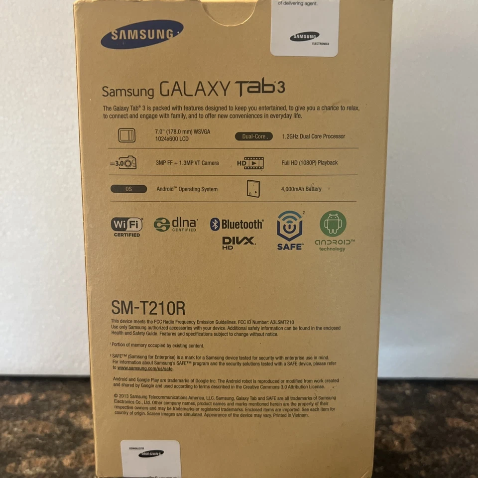 NEW Samsung Galaxy Tab 3 SM-T210RGRYXAR -WI-FI 8GB-7.0" - Image 3 of 4