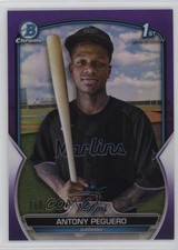 2023 Bowman Chrome Prospects Purple Refractor 158/250 Antony Peguero #BCP-62 4a7