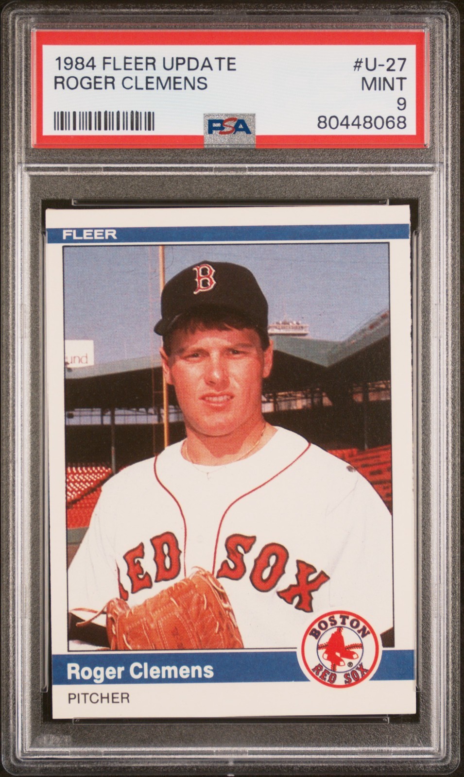 Roger Clemens Red Sox 1984 Fleer Update #U-27 Rookie Card RC PSA 9