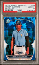 BRAILER GUERRERO 2023 Bowman Chrome 1st SAPPHIRE REFRACTOR PSA 10 Gem Mint Rays