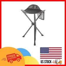 Sturdy Folding Tripod Stool for Travel - Supports 225 lbs, No Assembly Required