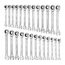 26-Piece SAE  Metric Combination Wrench Set - 72 Teeth Cr-V Steel Ratcheting Wr