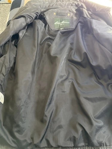 Eddie Bauer Men's Leather Jacket Brown - Full Zip- Large Tall image 7