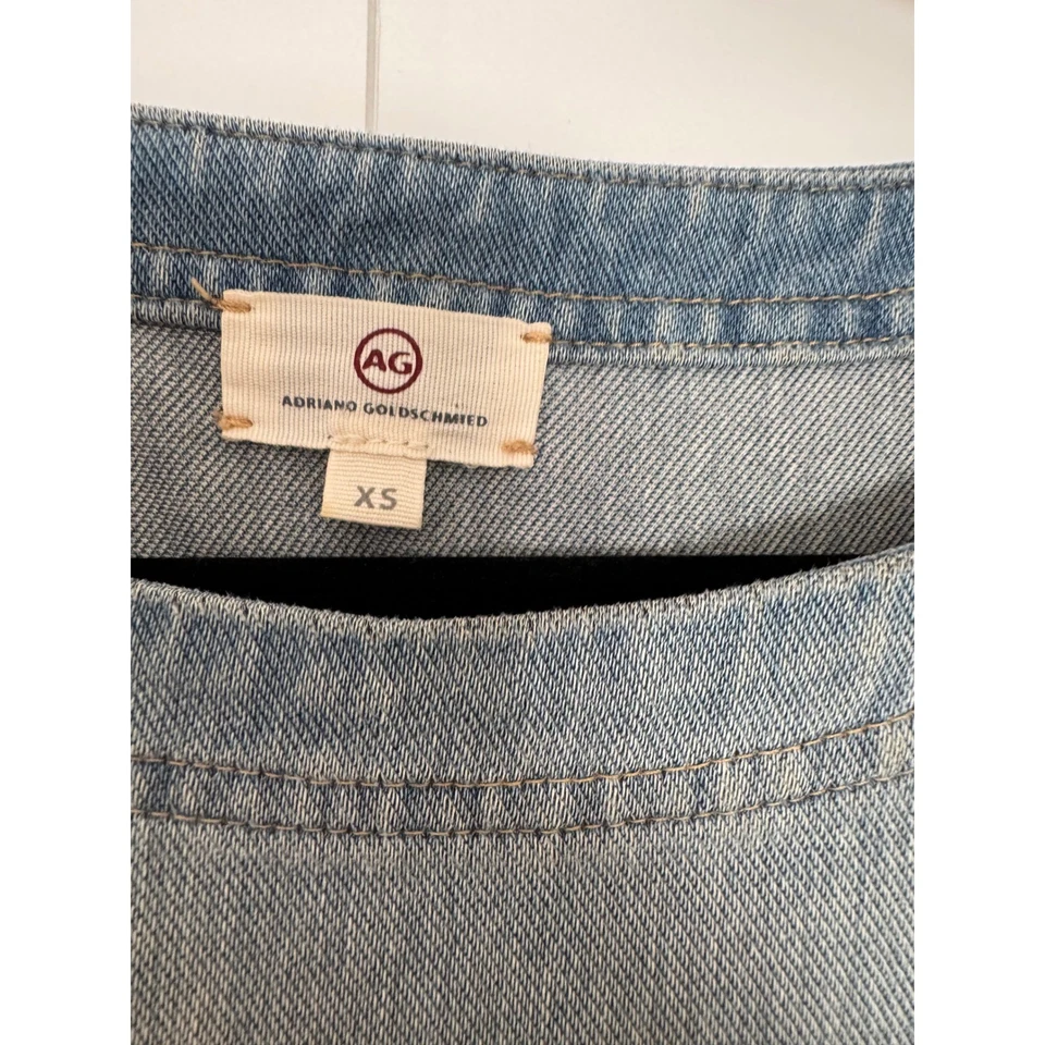 Anthropologie AG Adriano Goldschmied Denim Dress 3/4 Sleeve Boat Neck Pockets XS - Image 4 of 4