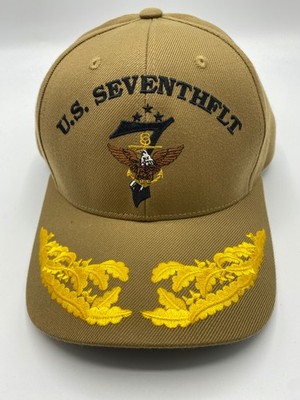 The Corps U.S. Seventh Fleet Logo Beige Baseball Cap Hat One Size