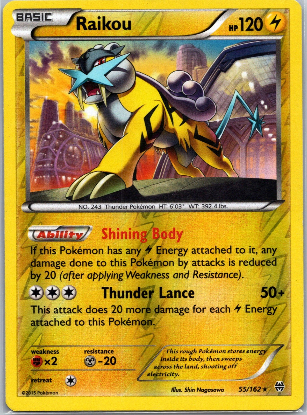 Raikou XY - BREAKthrough 55/162 Reverse Holo NM