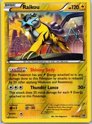 Raikou 55/162 XY BREAKthrough Reverse Holo Rare