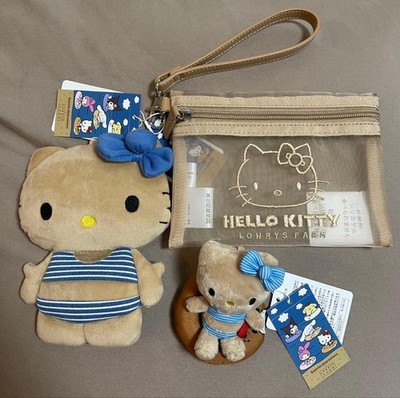 LOWRYS FARM Sanrio Hello Kitty 3tlg Bademoden Set Schlüsselanhänger Netzbeute...