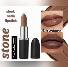 MACximal Sleek Satin Lipstick STONE Full Size 0.12 oz NIB Rare Neutral