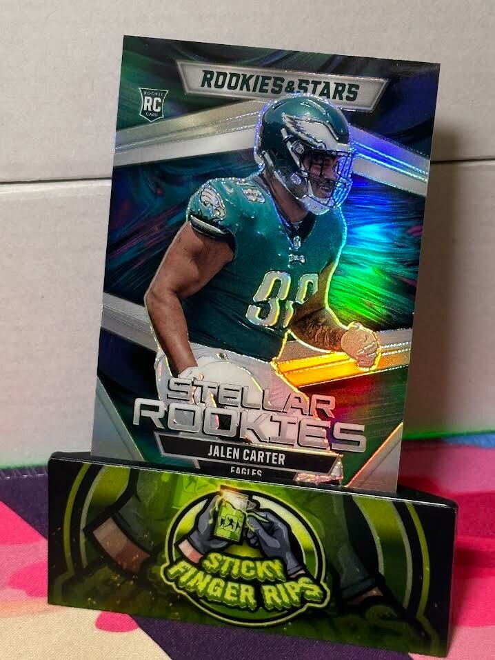 2023 panini rookies and stars jalen carter rc stellar rookies silver prizm sr-8