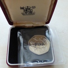 Commemorative Proof 50 Pence 1973 Sealed Accession To The EEC Hands UNC Boxed