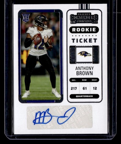 2022 Rookie Ticket Auto Panini Contenders ** Anthony Brown ** RC Card #284 - Bild 1 von 2