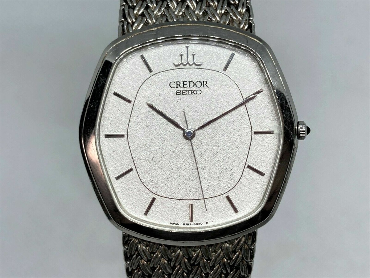 Auth Vintage CREDOR SEIKO Snow Dial Men's Wristwatch Watch Auth Vintage CREDOR SEIKO Snow Dial Men's Wristwatch Watch